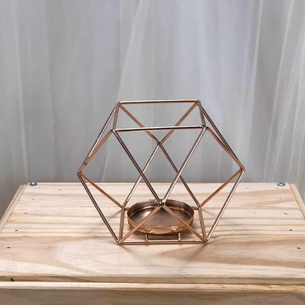 Rustic Hexagon candle holder